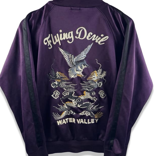 JPN 토요맛 자수 퍼플 트랙탑져지2845