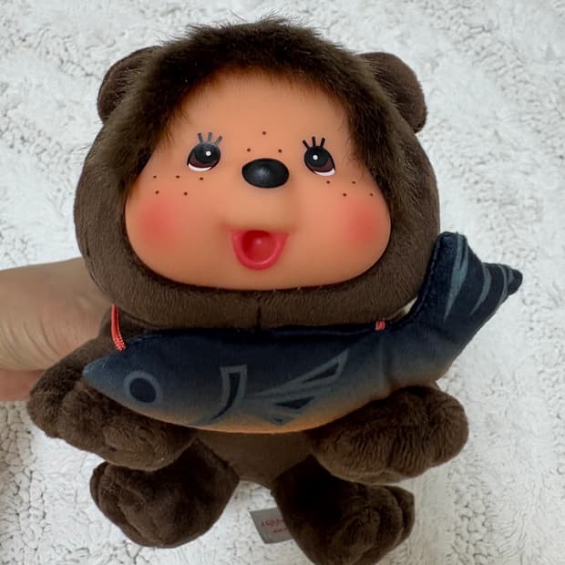 몬치치 홋카이도 한정 목조각 곰 몬치치