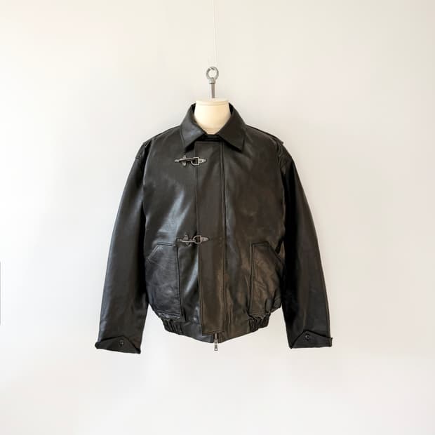 비건 레더 플라이트 점퍼