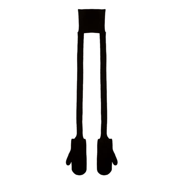 새상품 보테가베네타 울 캐시미어 장갑 넥워머 장갑 블랙 컬러