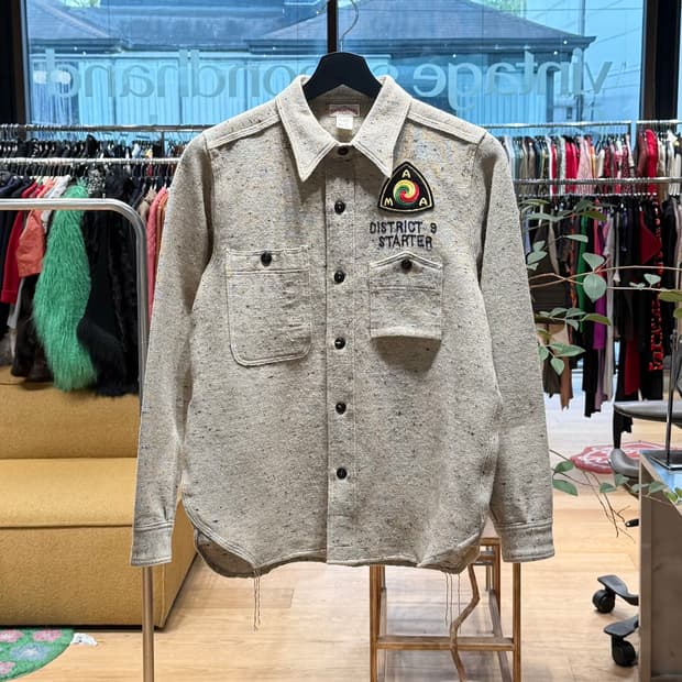 리얼 맥코이 더블 다이아몬드 오트밀 부코 울 워크 셔츠 