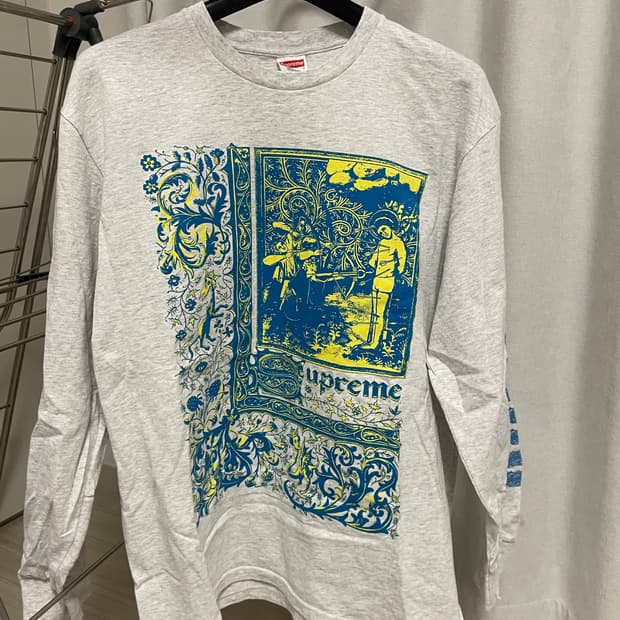 [L] 슈프림 세인트 세바스찬 롱슬리브 티셔츠 애쉬 그레이