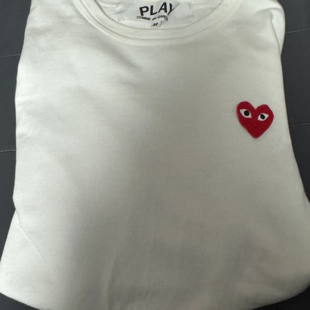 꼼데가르송 흰색 반팔티 M