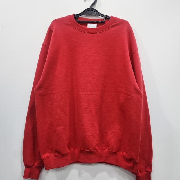 챔피온 에코 어센틱 레드 맨투맨 남성 100사이즈 오버핏