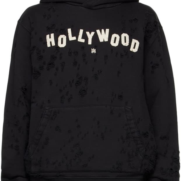 AMIRI Black 'Hollywood' Shotgun Hoodie