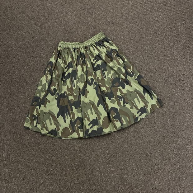 OS)Japanese vintage 여성 리버시블 카모 미니 스커트