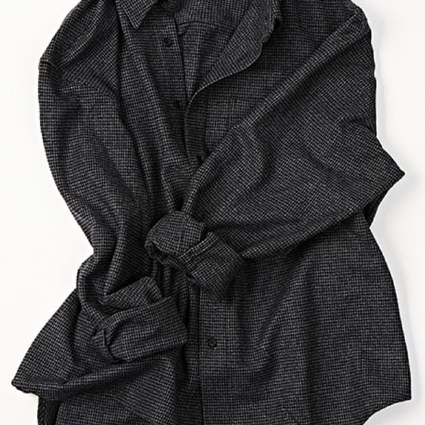 모마디자인 울 스몰체크셔츠 48