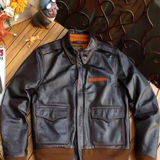 USAAC 레드브라운 말가죽 A-2 항공자켓 40(XL) 새상품 판매