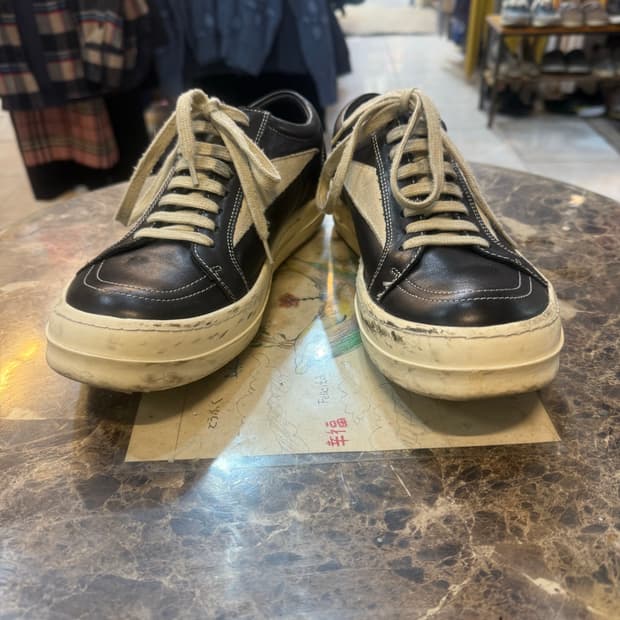 42/260 정품 릭오웬스 반스레더 스니커즈 팝니다