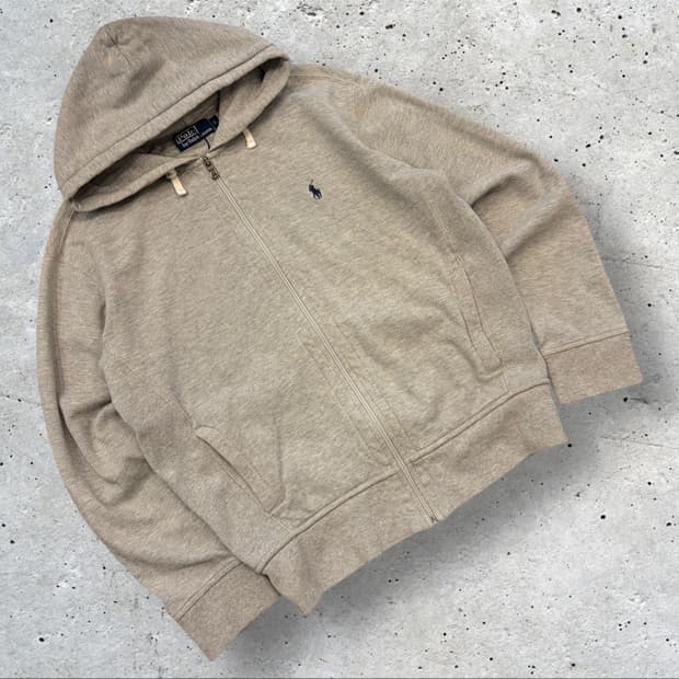 [L] 폴로 랄프로렌 그레이 스웻 후드 집업 C306