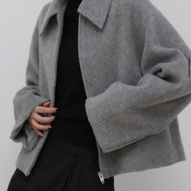 트리밍버드 트라움 숏 집업 라이트 그레이