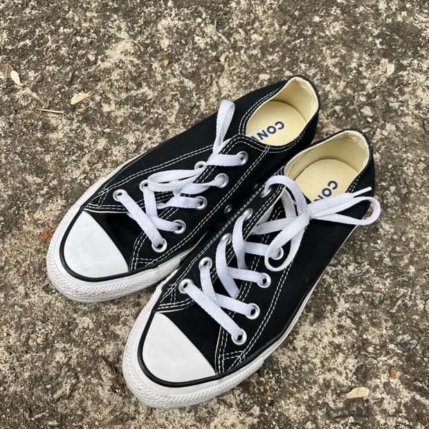 컨버스 척테일러 올스타 블랙 로우 225