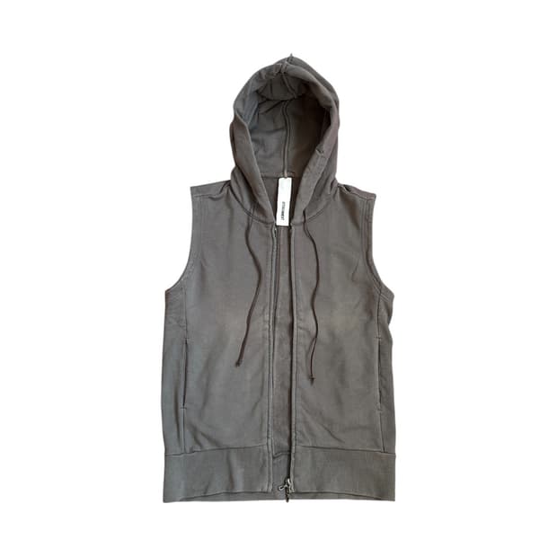 Leather String Hood Vest