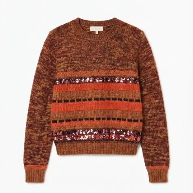 OTTO COLLECTION 패턴 스팽글 니트