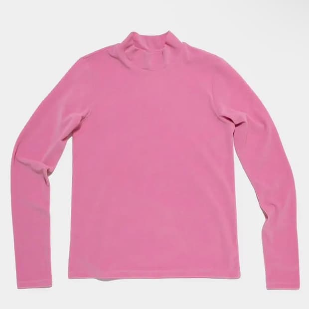 포니테일 터틀넥 탑 Veludo Heattech Turtleneck