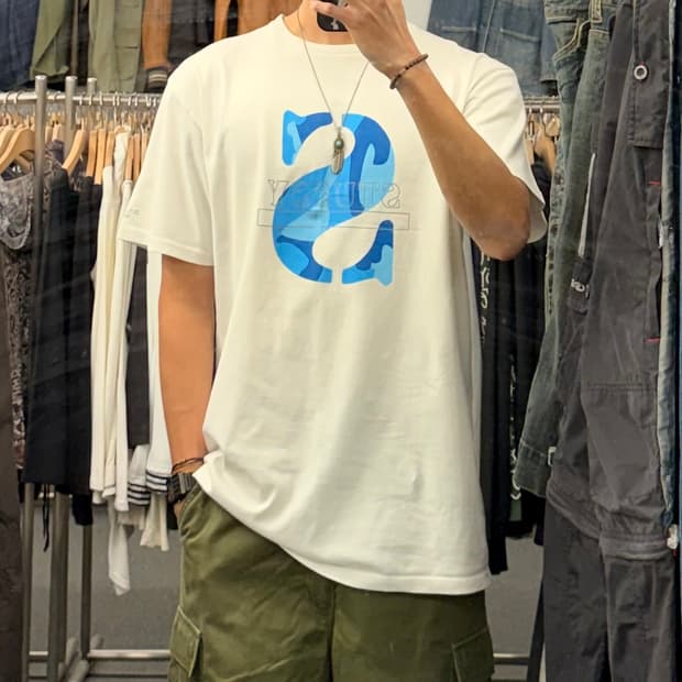 XL)스투시 팻 S 화이트 반팔