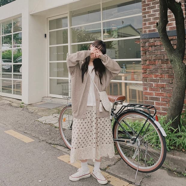 빈블 가디건 코디세트