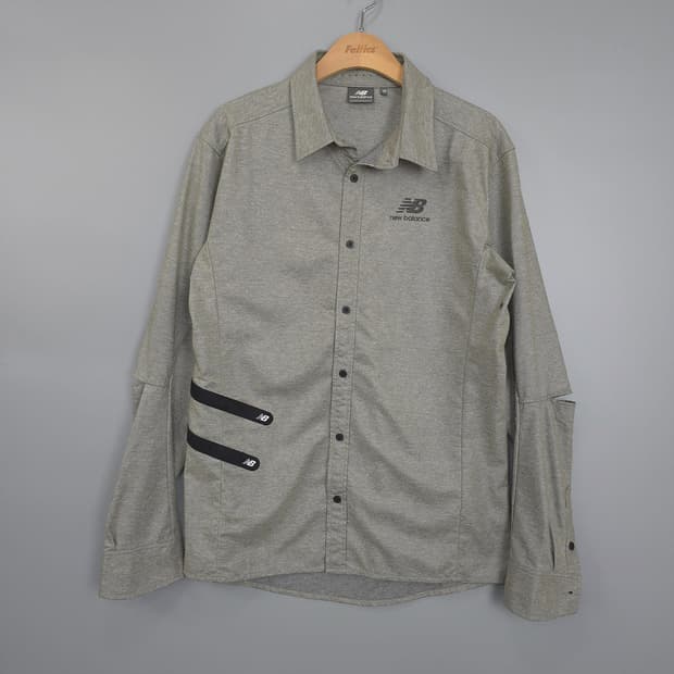 뉴발란스 New Balance 기능성 스트레치 긴팔 셔츠 그레이 105