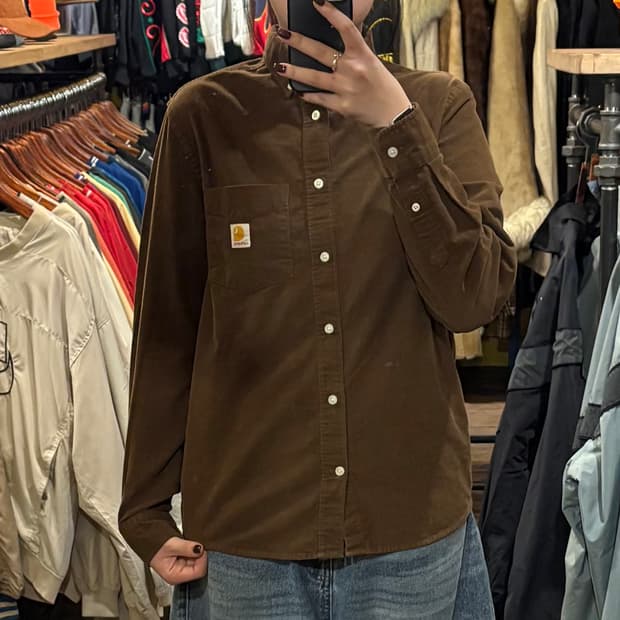 [HI] Carhartt 칼하트 코듀로이 긴팔셔츠 다크브라운