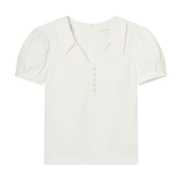 [8,10]슈슈통 퍼프 블라우스/화이트