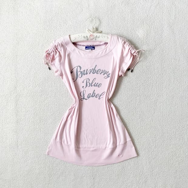 Burberry ♥ 버버리 블루라벨 베이비핑크 셔링t