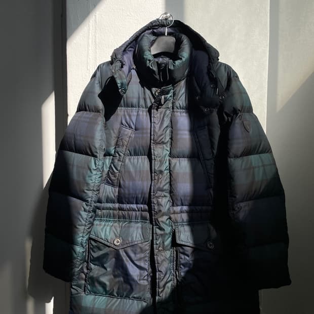 폴로 랄프로렌 블랙와치 롱 다운 파카