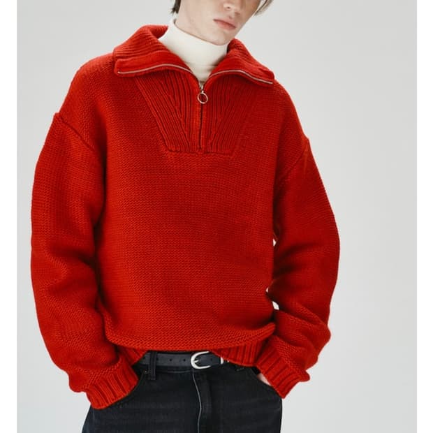 새상품] 에잇세컨즈 하이넥 니트 하프집업 (C877