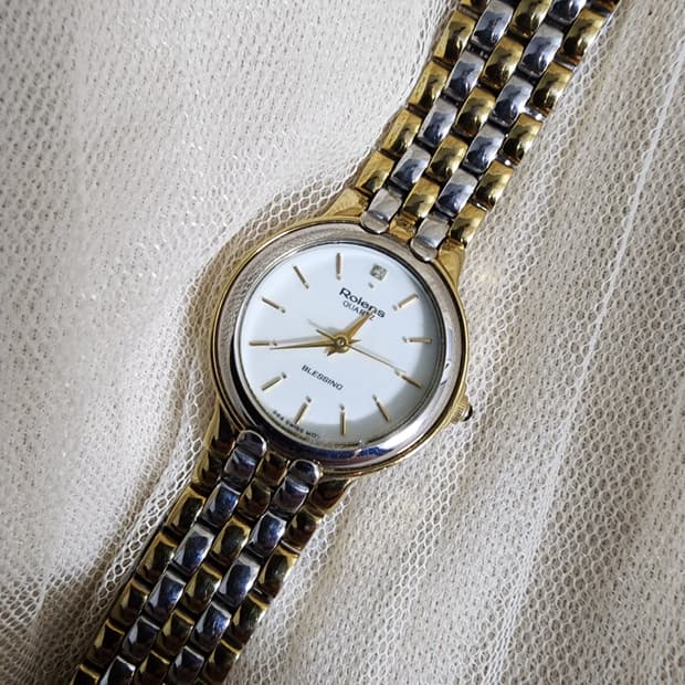 Rolens 로렌스 금장 콤비 여성 시계