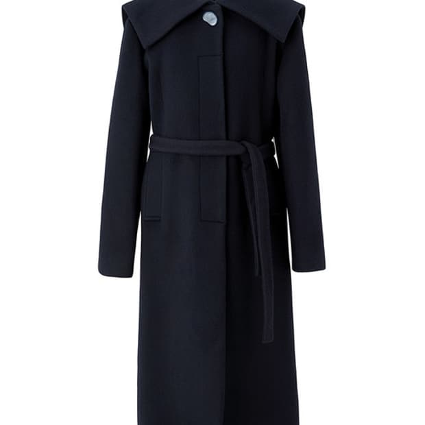 비뮤즈맨션 세일러 롱코트 네이비 34사이즈