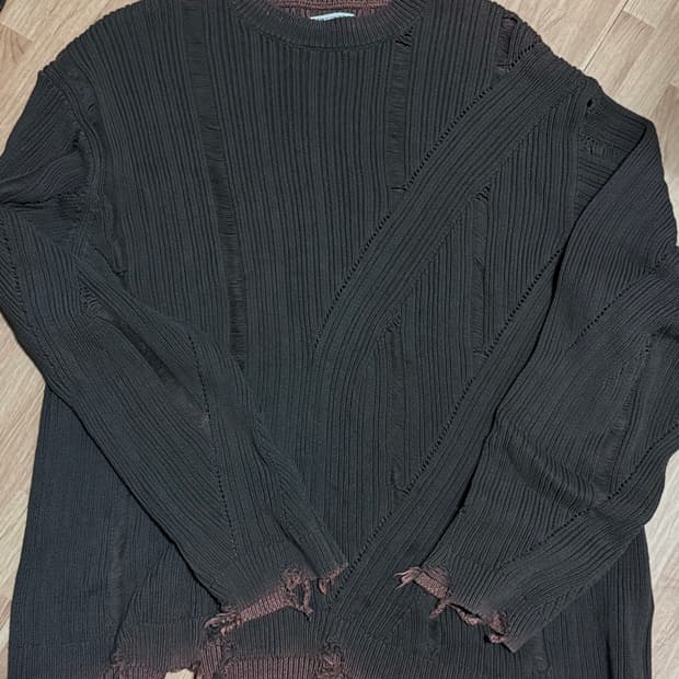 자라 ZARA 데미지 니트 스웨터 L-XL