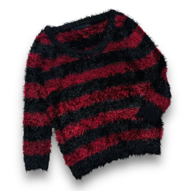 GLAD NEWS Funky stripe hairy knit