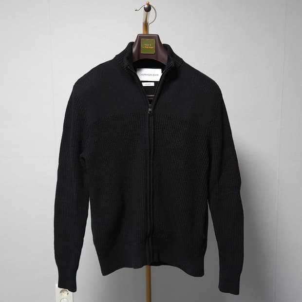M ) 캘빈클라인 블랙 니트 집업 가디건