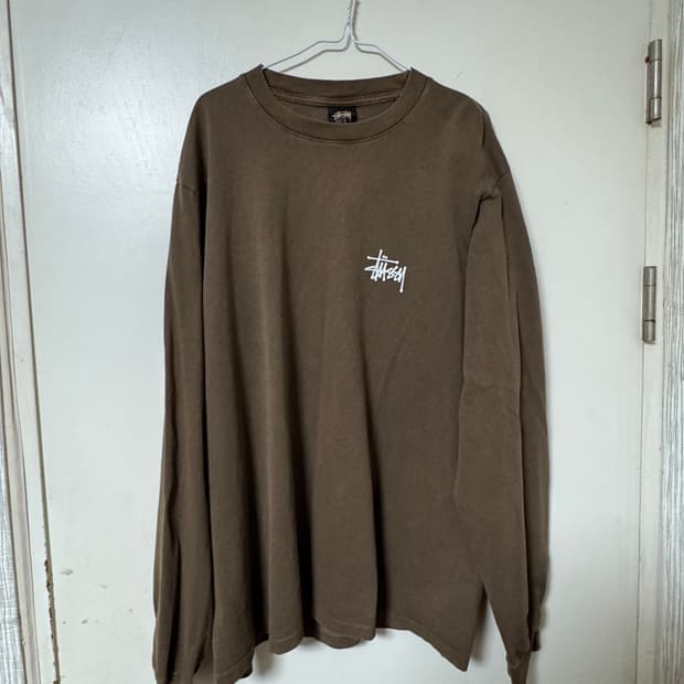 [L] 스투시 베이직 롱슬리브 피그먼트 브라운
