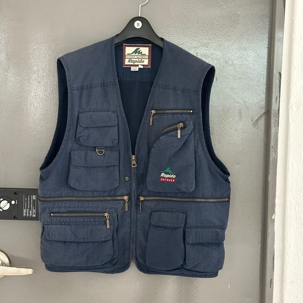 Rapido Outdoor 네이비 낚시 조끼 100