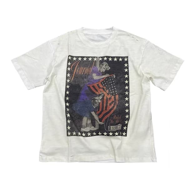 VINTAGE mood printing T-shirt