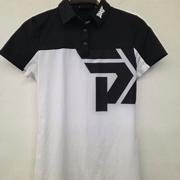 PXG 여성 골프 반팔티 S 블랙/화이트