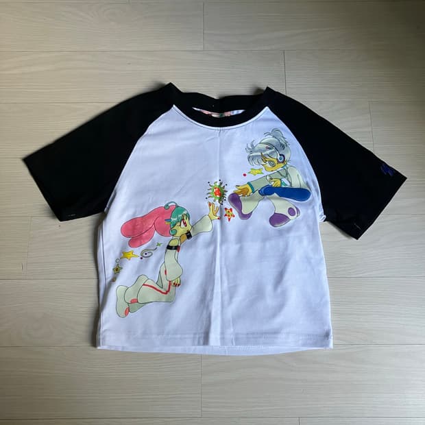 Yuminha 레글런 크롭 티셔츠