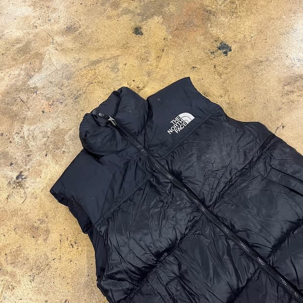 [정품/M] 노스페이스 블랙 패딩 조끼 b18