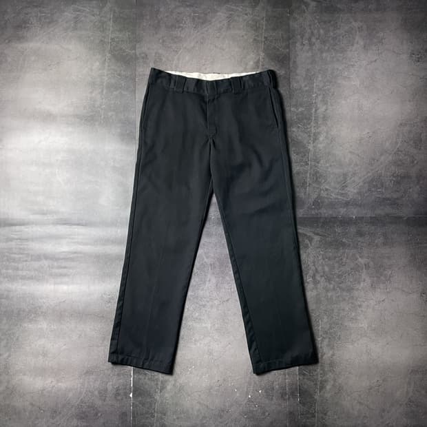 DICKIES 디키즈 블랙 슬림 스트레이트핏 워크 팬츠 A00886