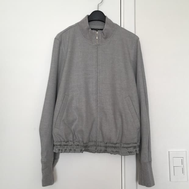 satin frill hem zip-up