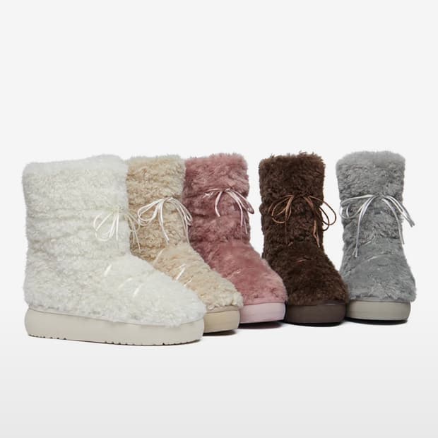 락피쉬웨더웨어 퍼부츠 화이트