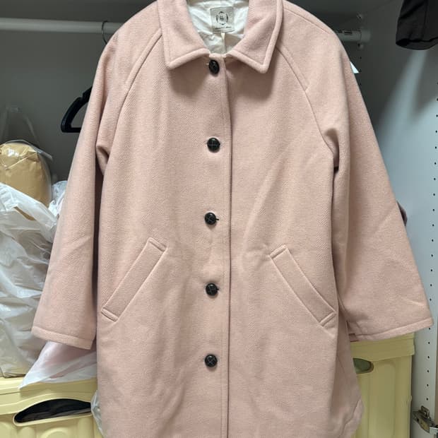 samansa mos2 핑크 미디 코트