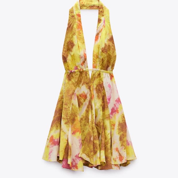 자라(ZARA) 프린트 홀터넥 원피스 / 휴가 원피스