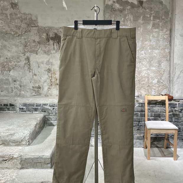 디키즈 베이지 슬림 스트레이트 워크 팬츠