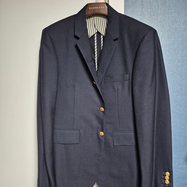 톰브라운/ 네이비 금장 ss자켓/2