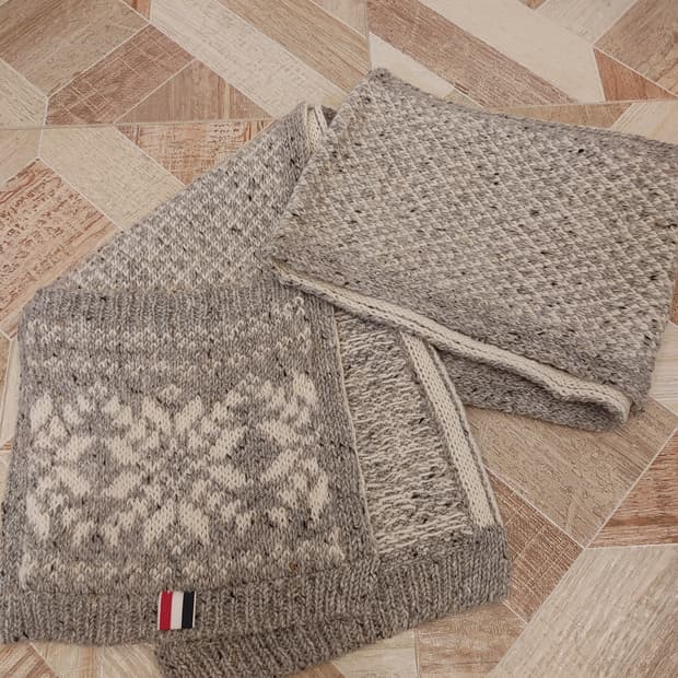 톰브라운 울 눈꽃 머플러