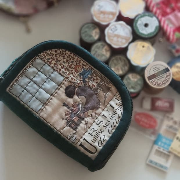 퀼트그린소잉박스/핸드메이드/소잉박스/파우치/퀼트소품