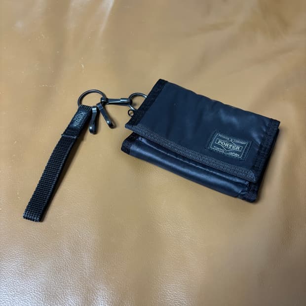 PORTER 포터 캡슐 폴딩 월렛 지갑 블랙