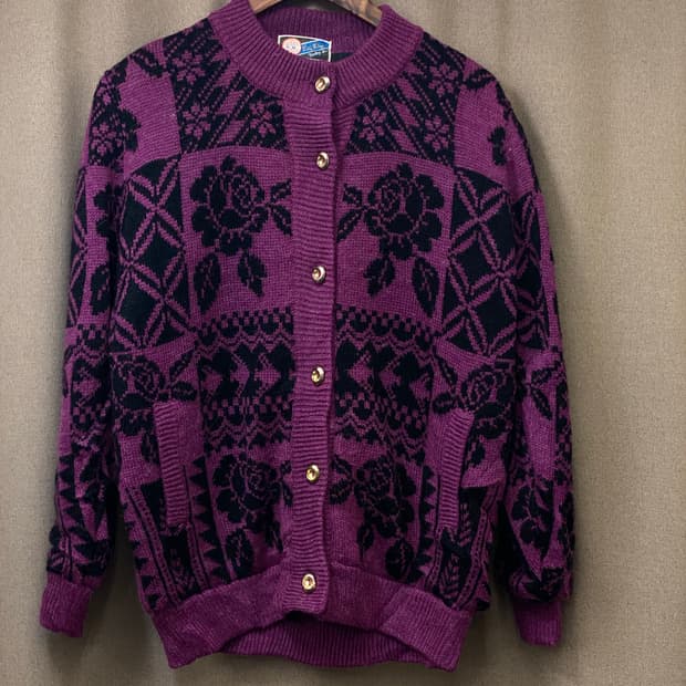빈티지 헤비 니트 가디건 자켓