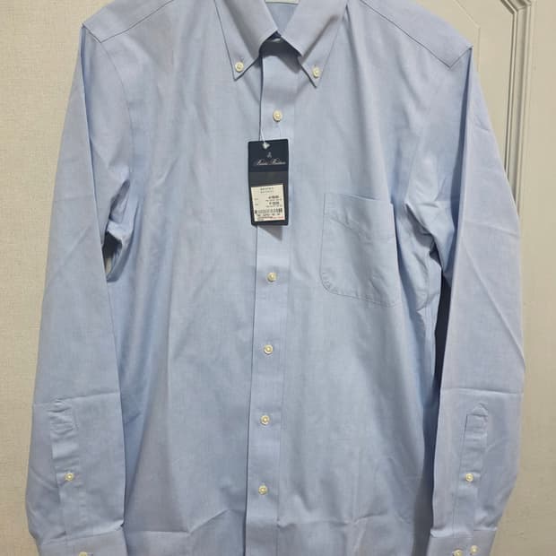 [새제품] 브룩스브라더스 논아이언 파스텔 블루 옥스퍼드 셔츠 95